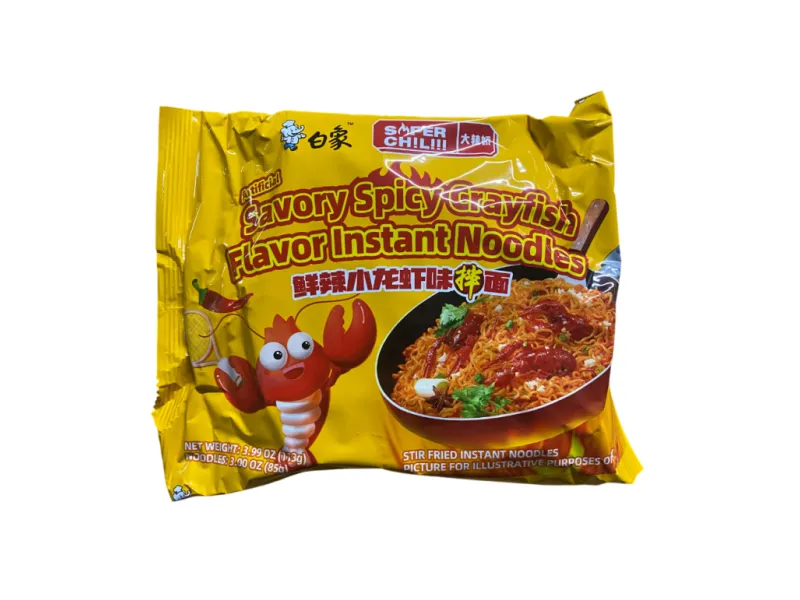 BAIXIANG KEREVİT AROMALI KIZARMIŞ ERİŞTE ( CRAWFİSH FLAVOR STİR FRİED NOODLE) - 113G