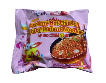 BAIXIANG KREMALI TAVUK AROMALI HAZIR ERİŞTESİ ( CREAMY HOT CHICKEN FLAVOR INSTANT NOODLES ) - 112G