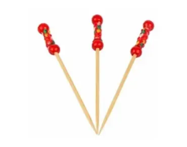 BENEFISHA BAMBU KÜRDAN KIRMIZI BONCUKLU ÖRME 12CMX100ADET